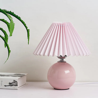 Lampe de Chevet Vintage Plissé en Céramique