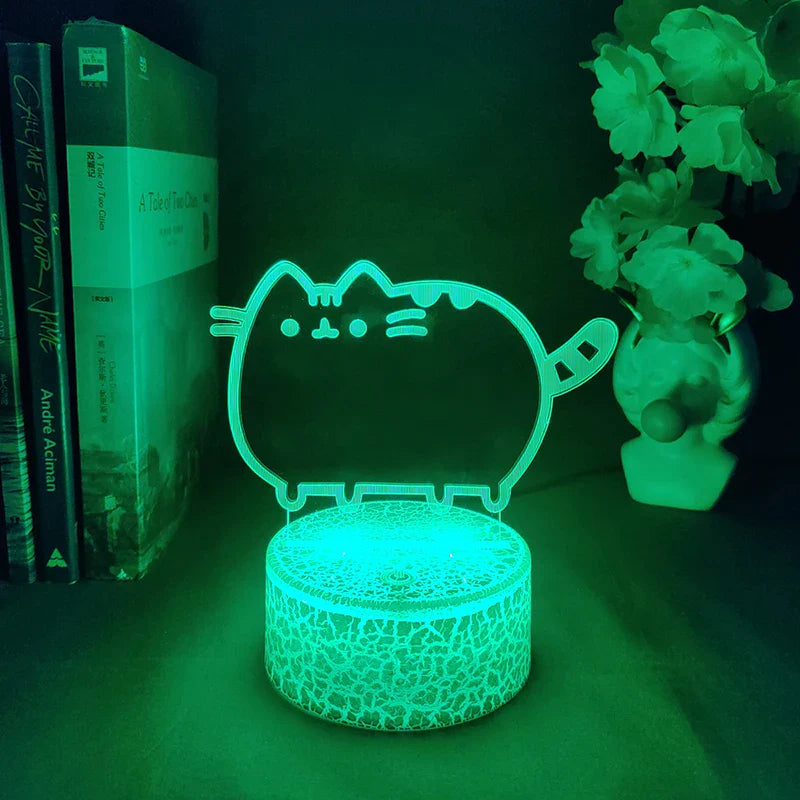 Lampe de chevet Néon Tactile Chat Mignon