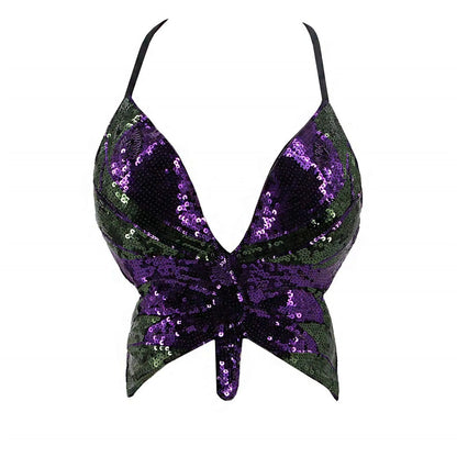 Crop top papillon women