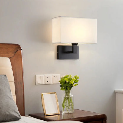 Lampe de chevet Murale avec Abat-Jour en Tissu