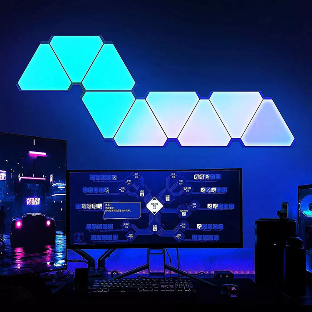 Lampe de chevet Murale LED Triangulaire RGB