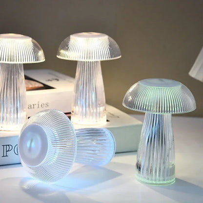 Lampe De Chevet Veilleuse Champignon Transparente
