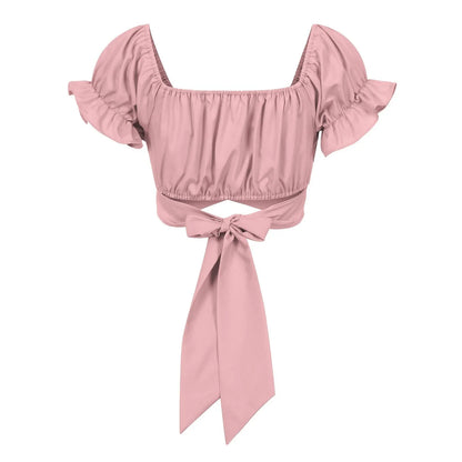 Crop top rose poudré