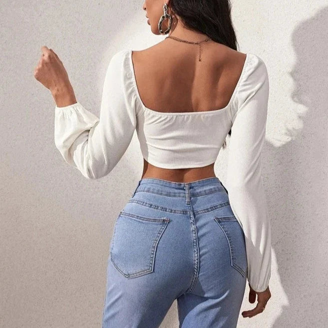 Crop top plissé