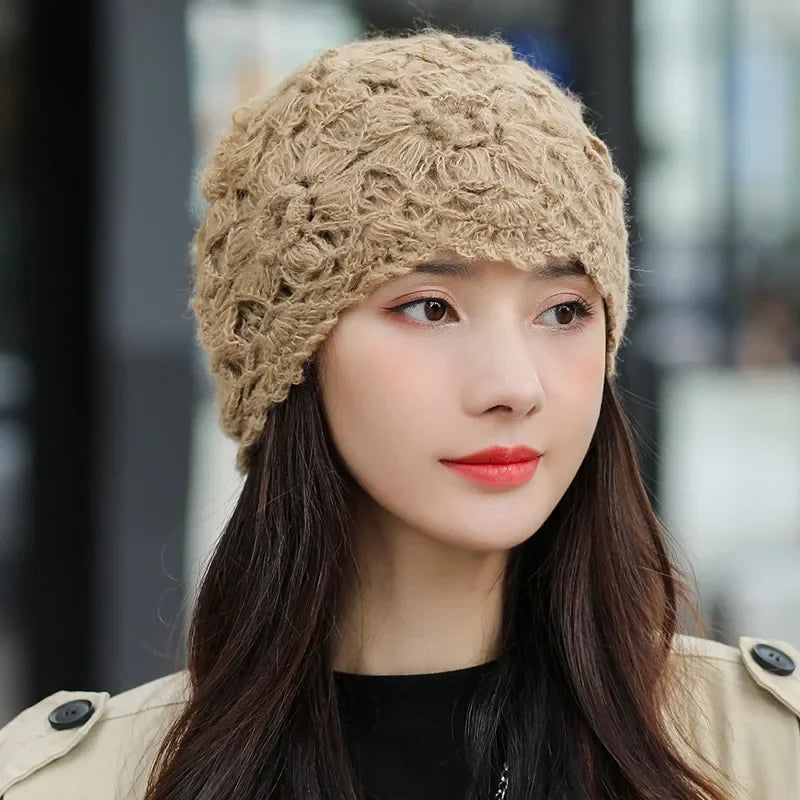 Bonnet Femme Crocheté Léger - Floraso