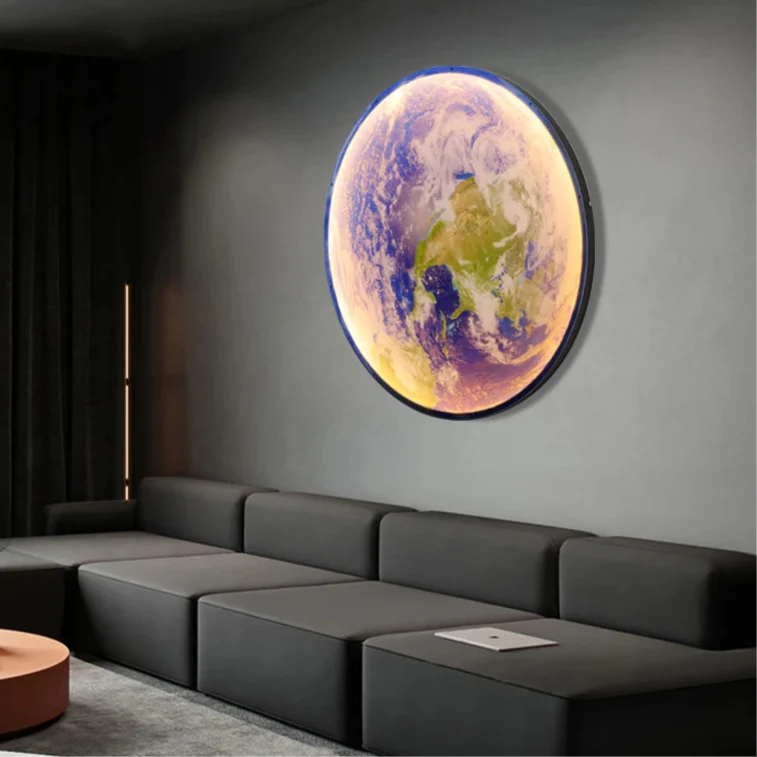 Lampe De Chevet Murale LED Terre & Lune Moderne