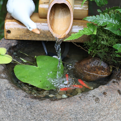 Petite Fontaine d'Intérieur en Bambou