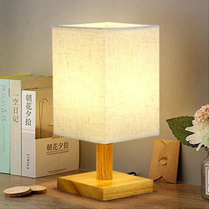 Lampe de chevet avec abat-jour en tissu