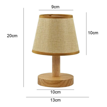 Lampe De Chevet Style Japonais Rétro En Bois