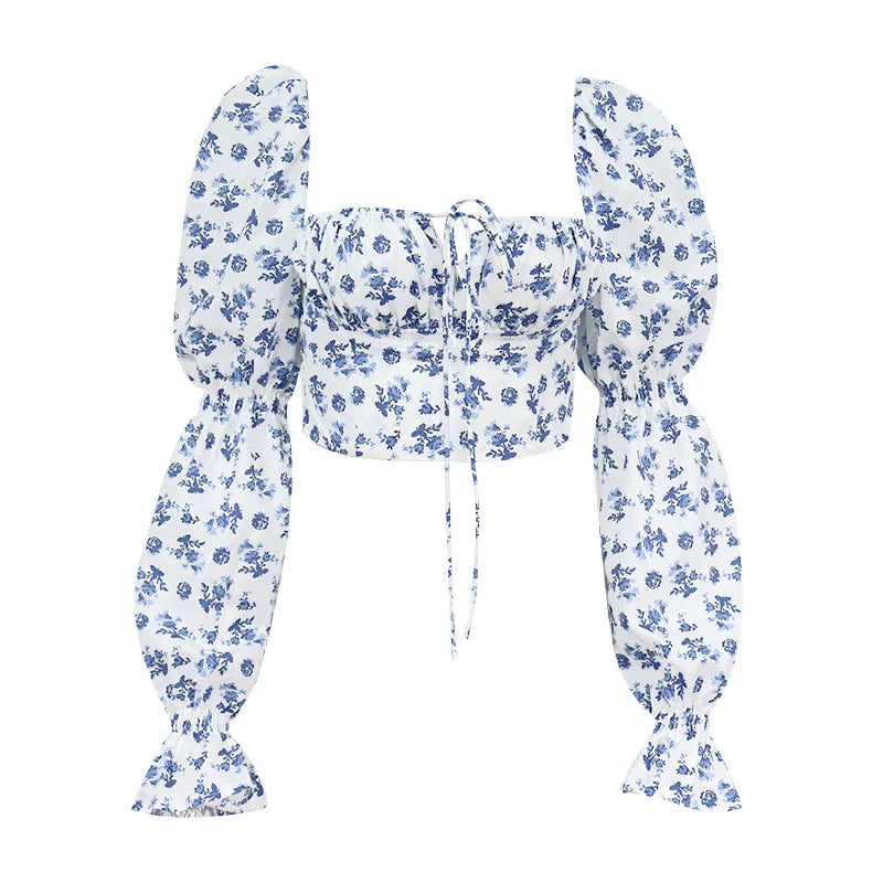 Crop top bouffant femme