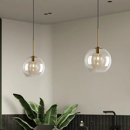 Lampe de Chevet Suspendue en Verre Nordique