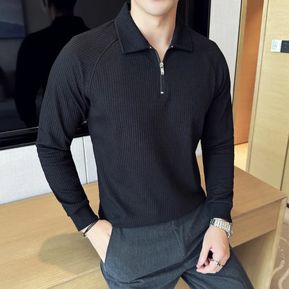 Merino wool half zip sweater