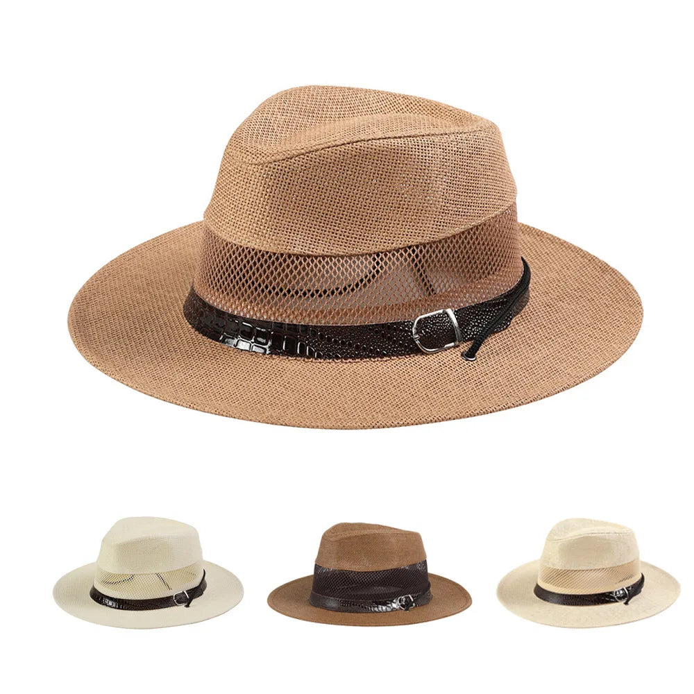 Chapeau Panama Homme Aéré Avec Cordon – Solaro