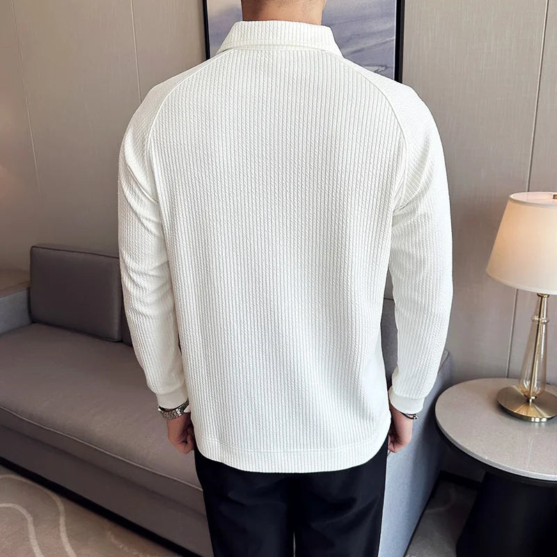 Merino wool half zip sweater