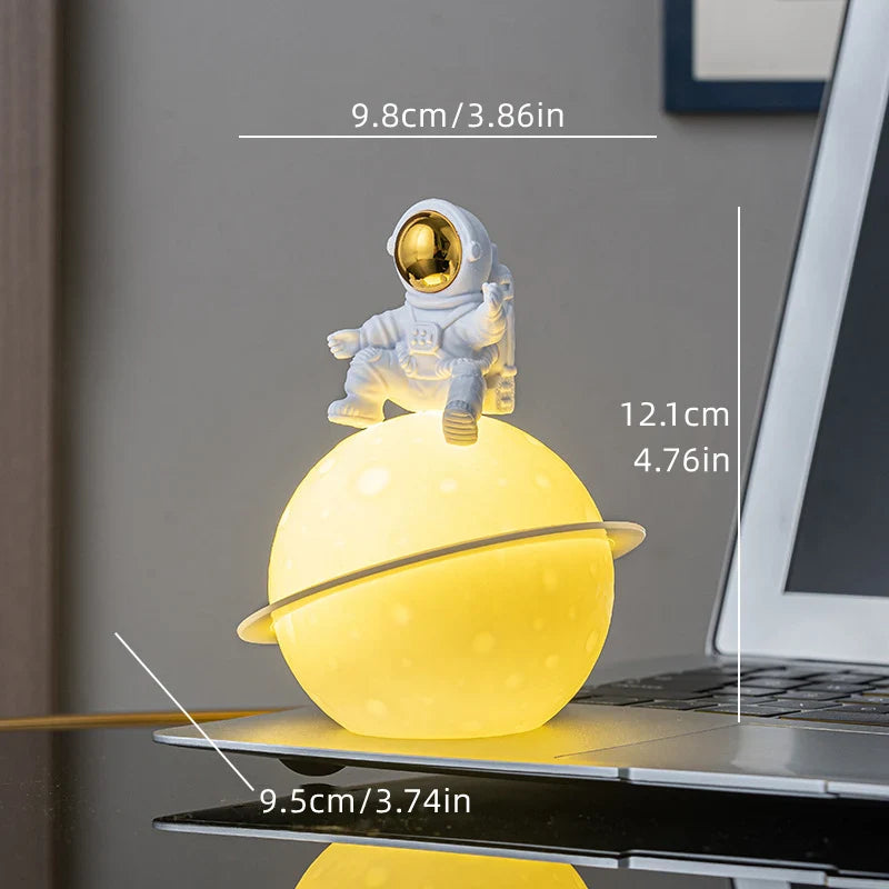 Lampe De Chevet Astronaute Lune Nocturne