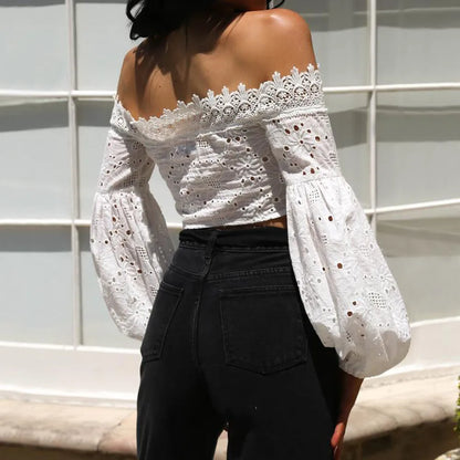 Crop top broderie anglaise