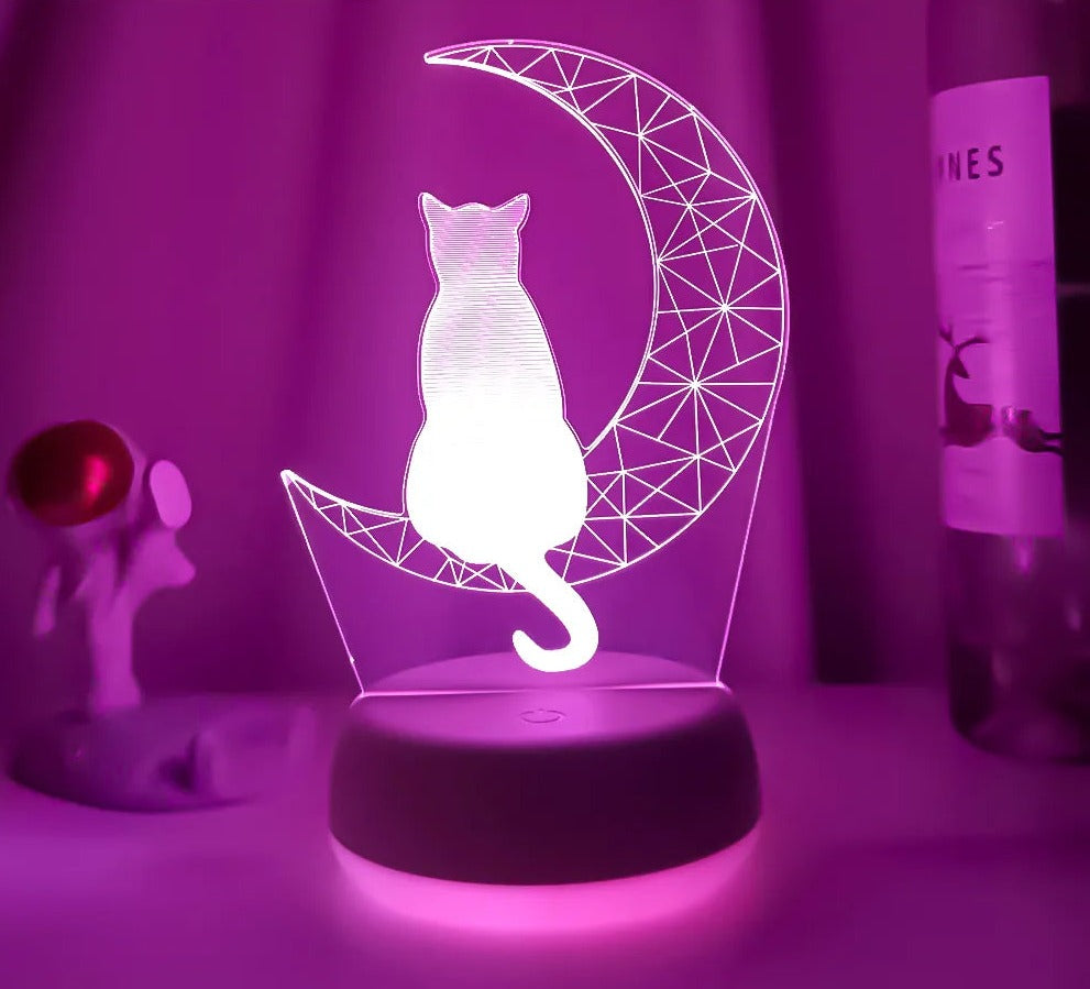 Lampe de chevet 3D Tactile Chat