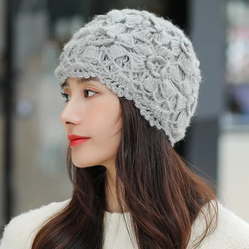 Bonnet Femme Crocheté Léger - Floraso