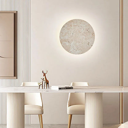 Lampe de chevet Murale en Pierre Naturelle Ronde