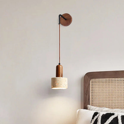 Lampe de chevet Murale Ajustable en Marbre Travertin