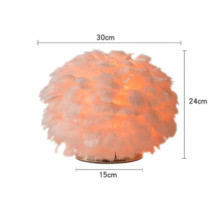Lampe de chevet Plume Moderne