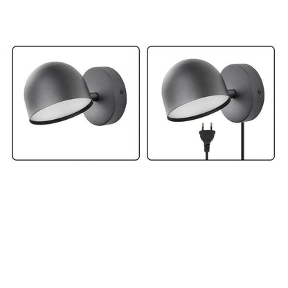 Lampe de chevet Murale Semi-Sphère Noir et Blanc