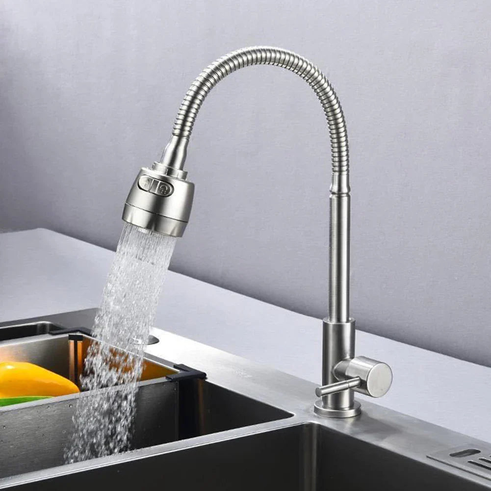 Robinet d'Eau Froide Flexible Cuisine en Acier Inoxydable