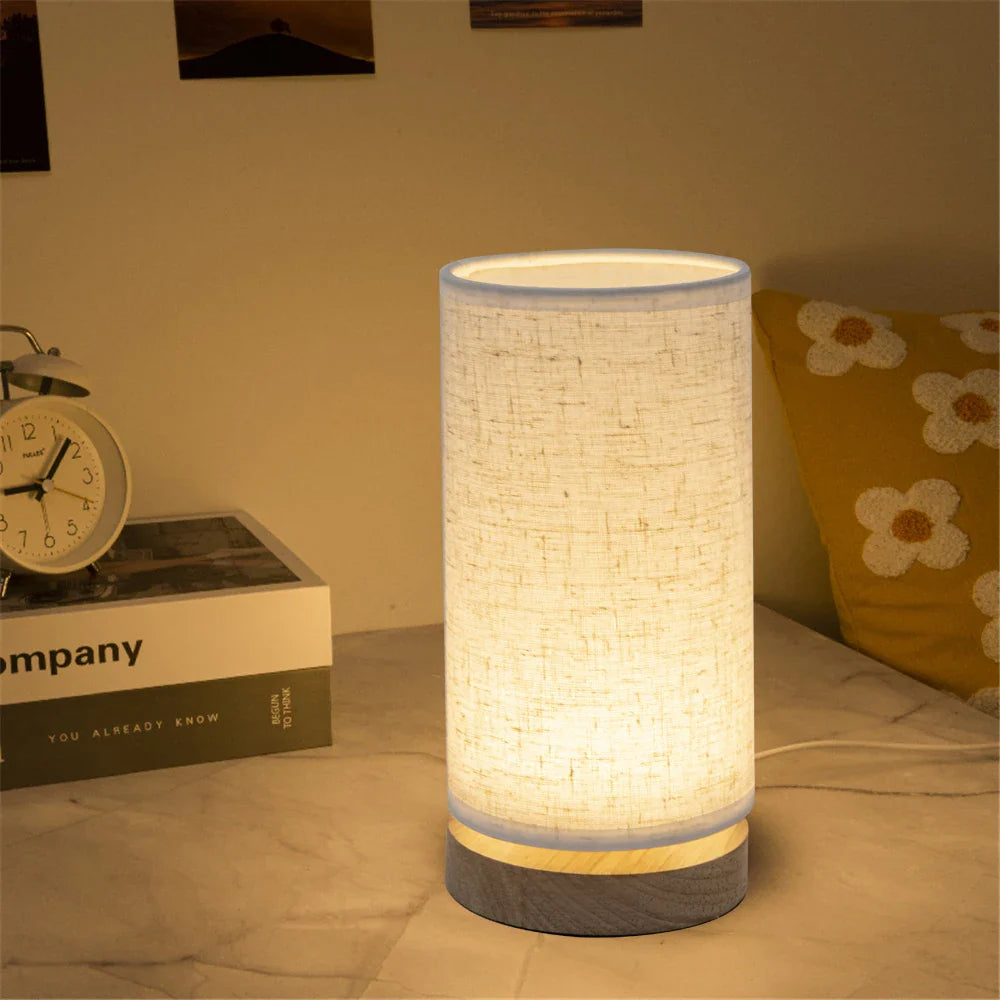 Lampe de Chevet Moderne Bois Massif LED