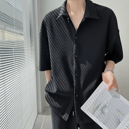 Ensemble homme plissé noire