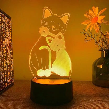Lampe de chevet 3D Tactile Animaux