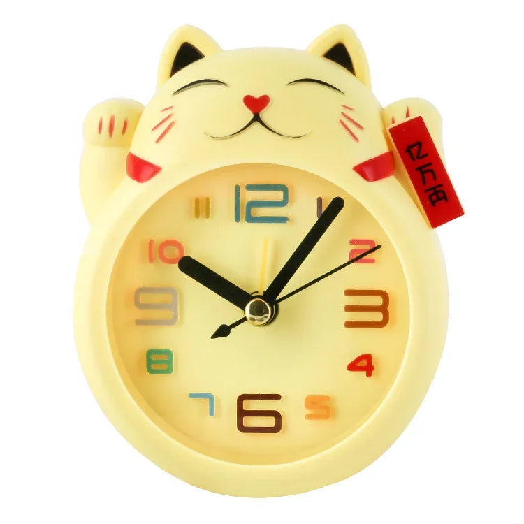 réveil en forme de chat jaune