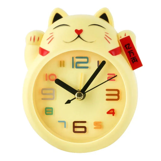 réveil en forme de chat jaune
