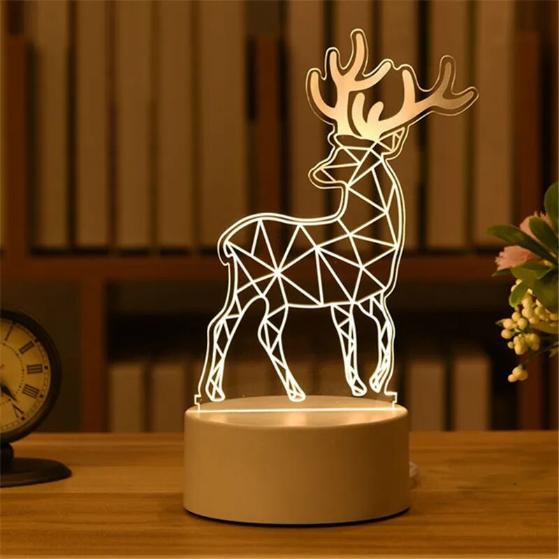 Lampe de chevet 3D LED Saint-Valentin