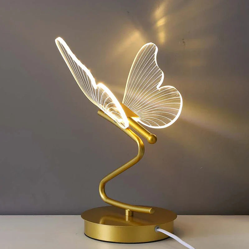 Lampe de Chevet Papillon Dorée Design