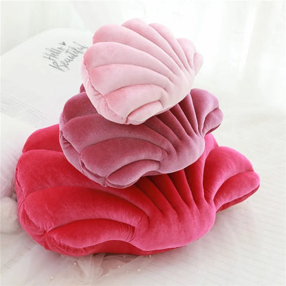 Coussin coquillage rose