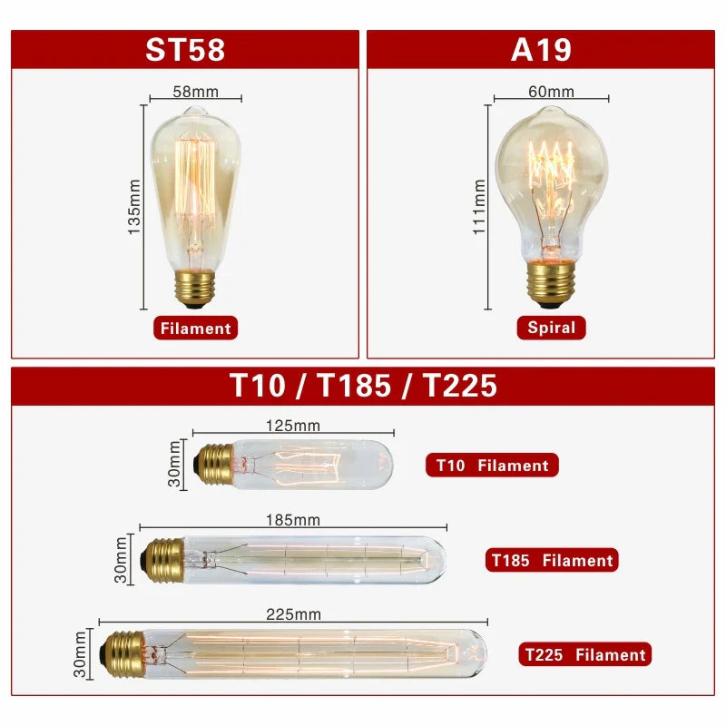 Ampoule Rétro LED E27 220V 40W