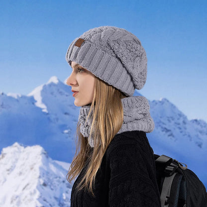 Ensemble Bonnet Femme et Écharpe Tricoté - Arctica