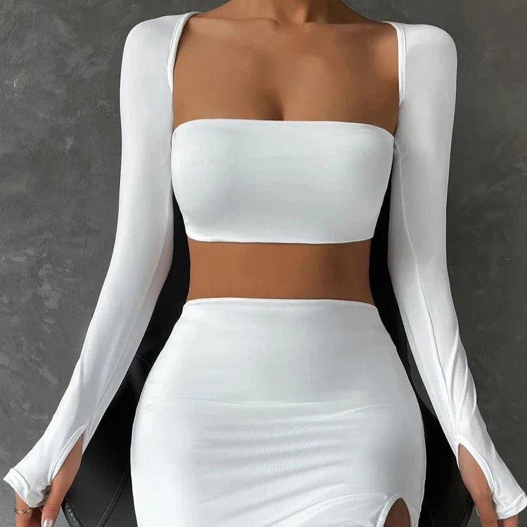 Ensemble jupe crop top