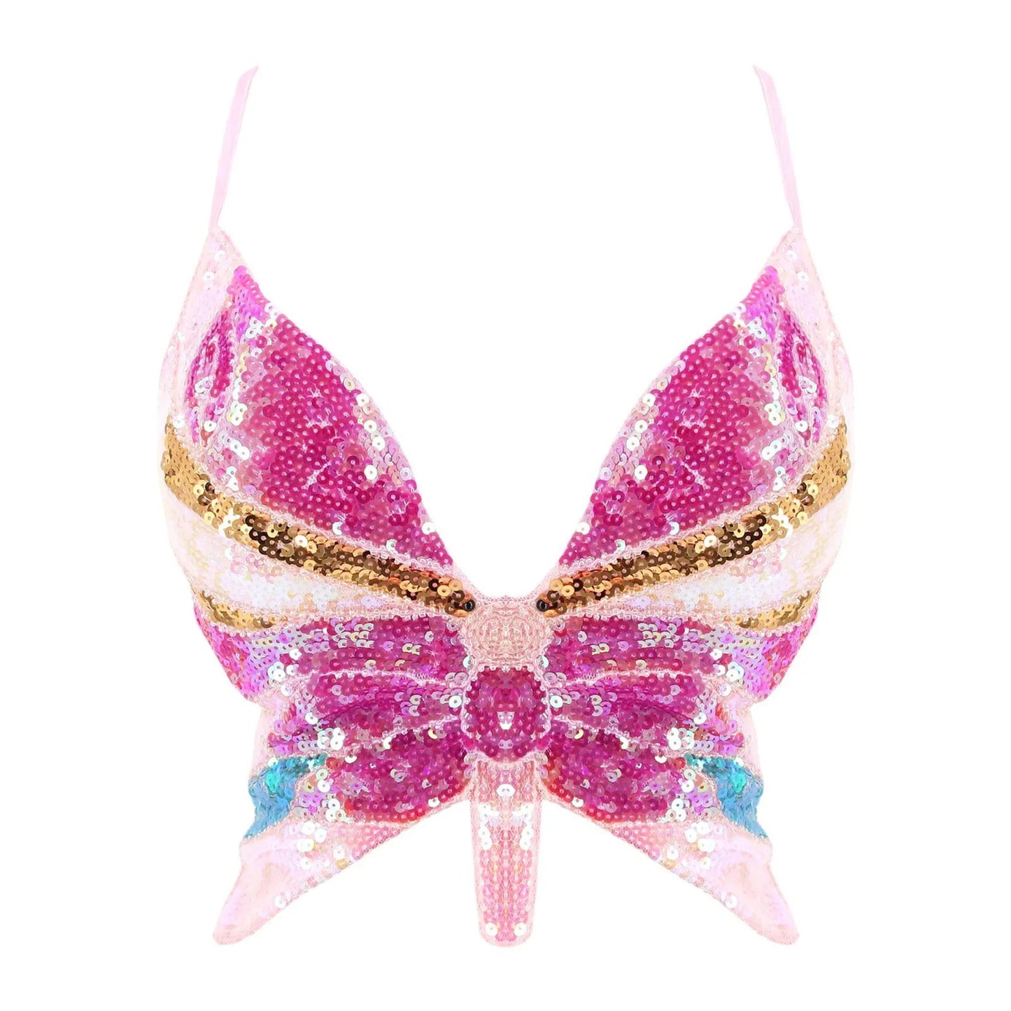 Papillon femme crop top