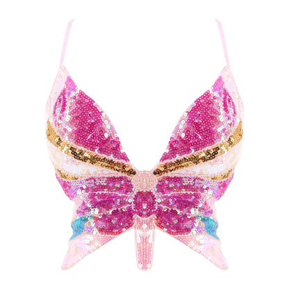 Papillon femme crop top