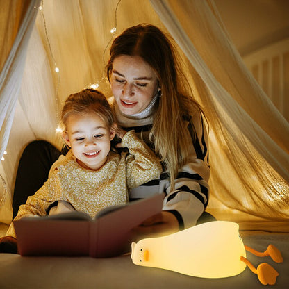 Lampe de Chevet Enfant Canard Dodo en Silicone Doux