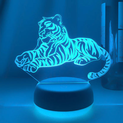 Lampe de Chevet 3D LED Tigre pour Enfant