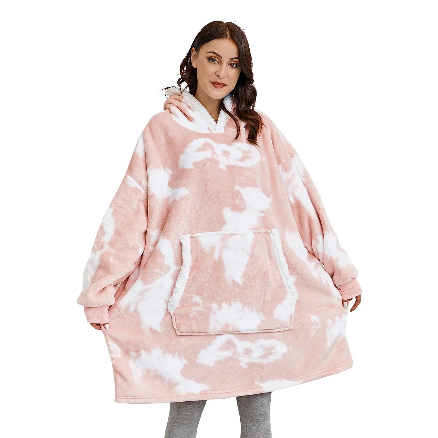 Sweat Plaid Femme Rose À Motif Blanc