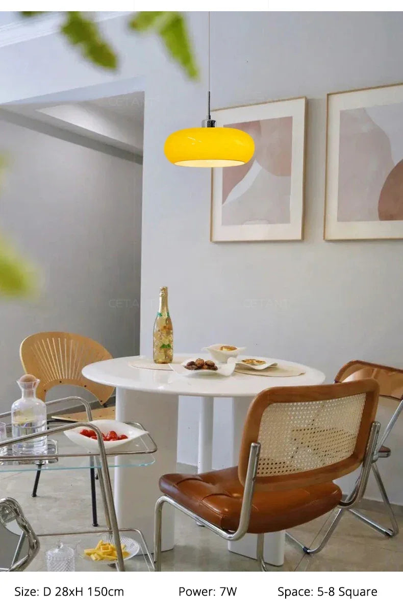 Lampe Suspendue de Chevet Nordique en Verre