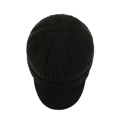Bonnet Casquette Noir en Maille - KnitCap Elite
