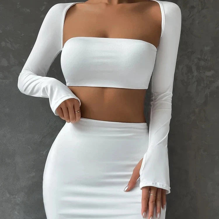 Ensemble jupe crop top