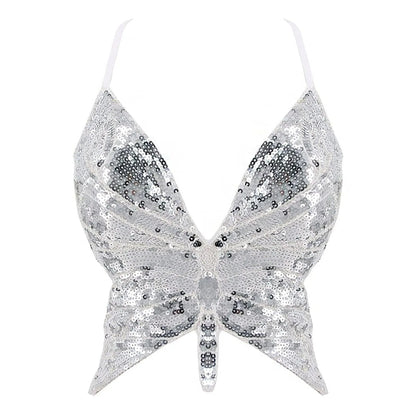Papillon femme crop top