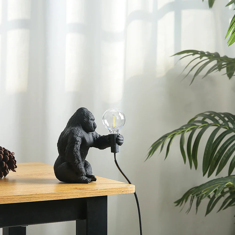 Lampe de Chevet Gorille en Résine