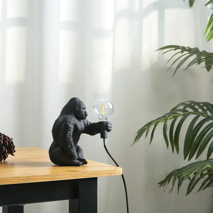 Lampe de Chevet Gorille en Résine