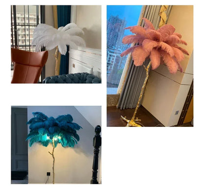 Lampe de Chevet à Plume sur Pied